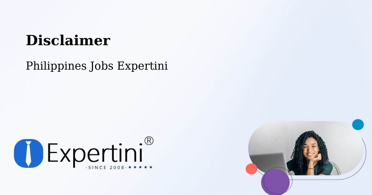 Disclaimer – Gubaan - Philippines Jobs Expertini